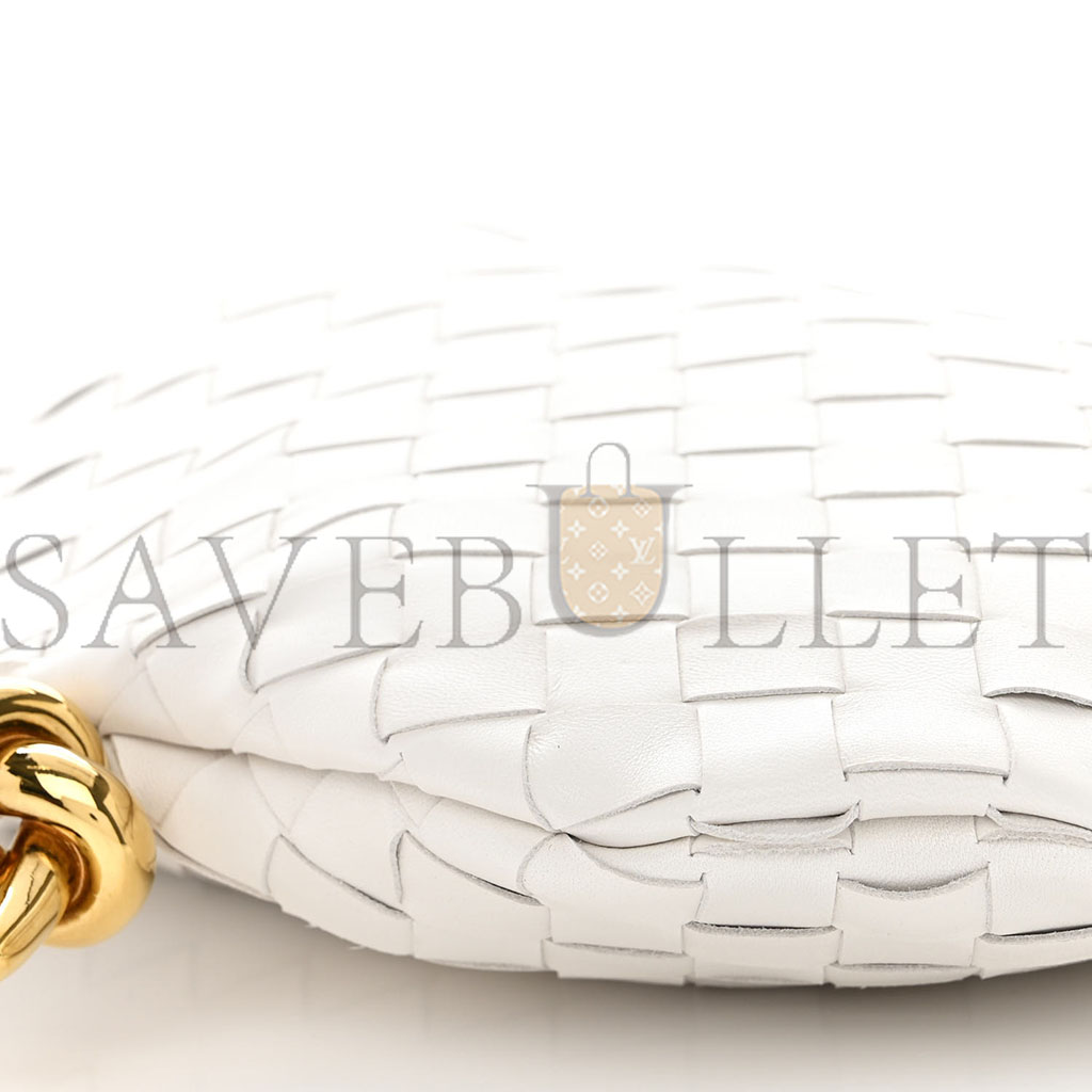 BOTTEGA VENETA NAPPA INTRECCIATO SMALL SOLSTICE HOBO WHITE  (28*25*3cm)