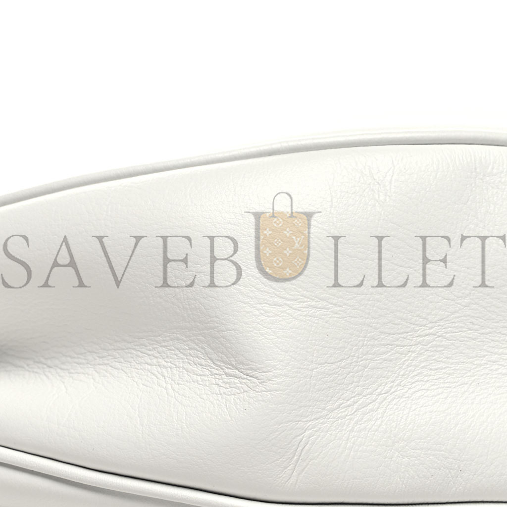 VERSACE CALFSKIN LARGE REPEAT ZIP HOBO WHITE (30*22*9cm)