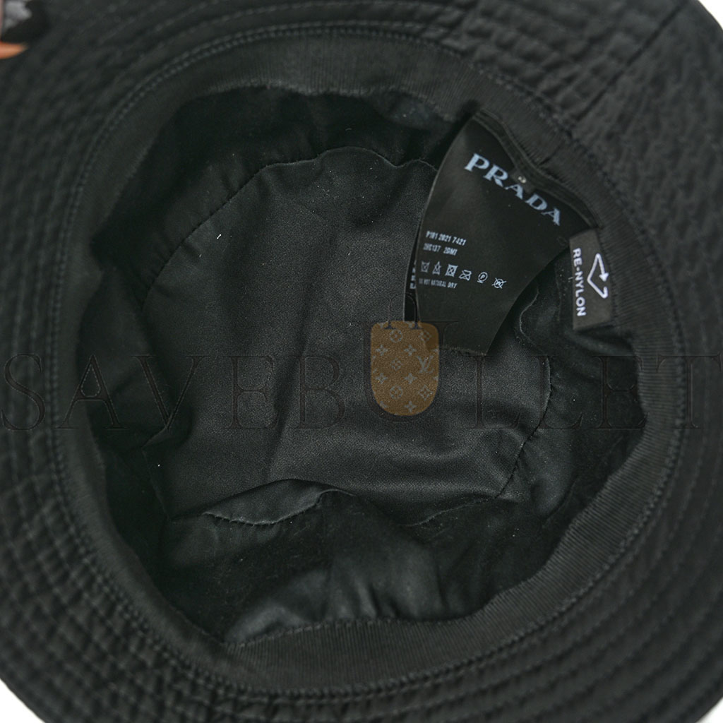 PRADA RE-NYLON BUCKET HAT S BLACK