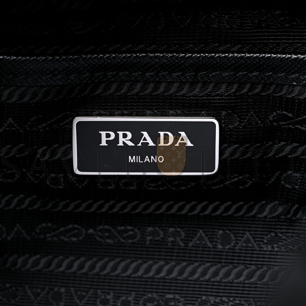 PRADA RE-NYLON TESSUTO SAFFIANO MEDIUM BACKPACK BLACK (30*30*15cm)