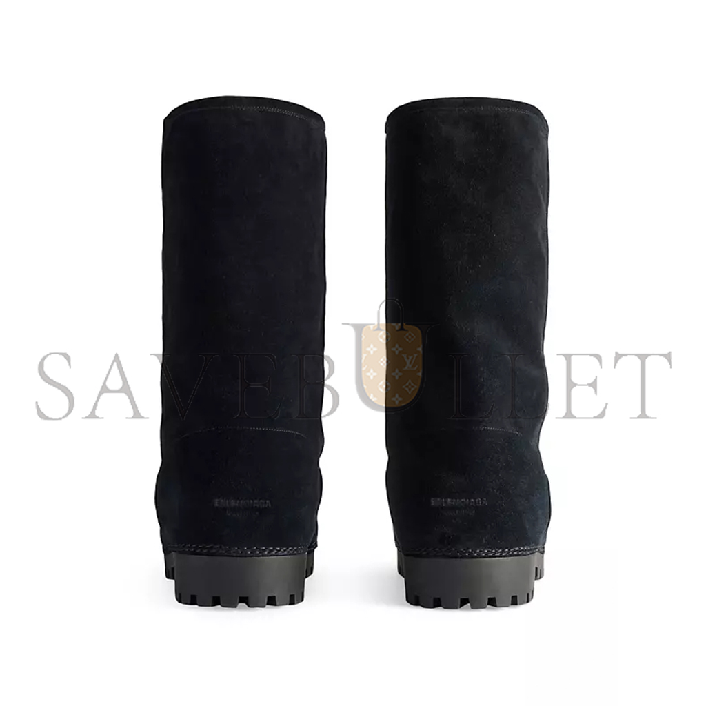 BALENCIAGA ALASKAN FUR BLACK CALFSKIN SYNTHETIC HIGH BOOTS 802177WBFC15000