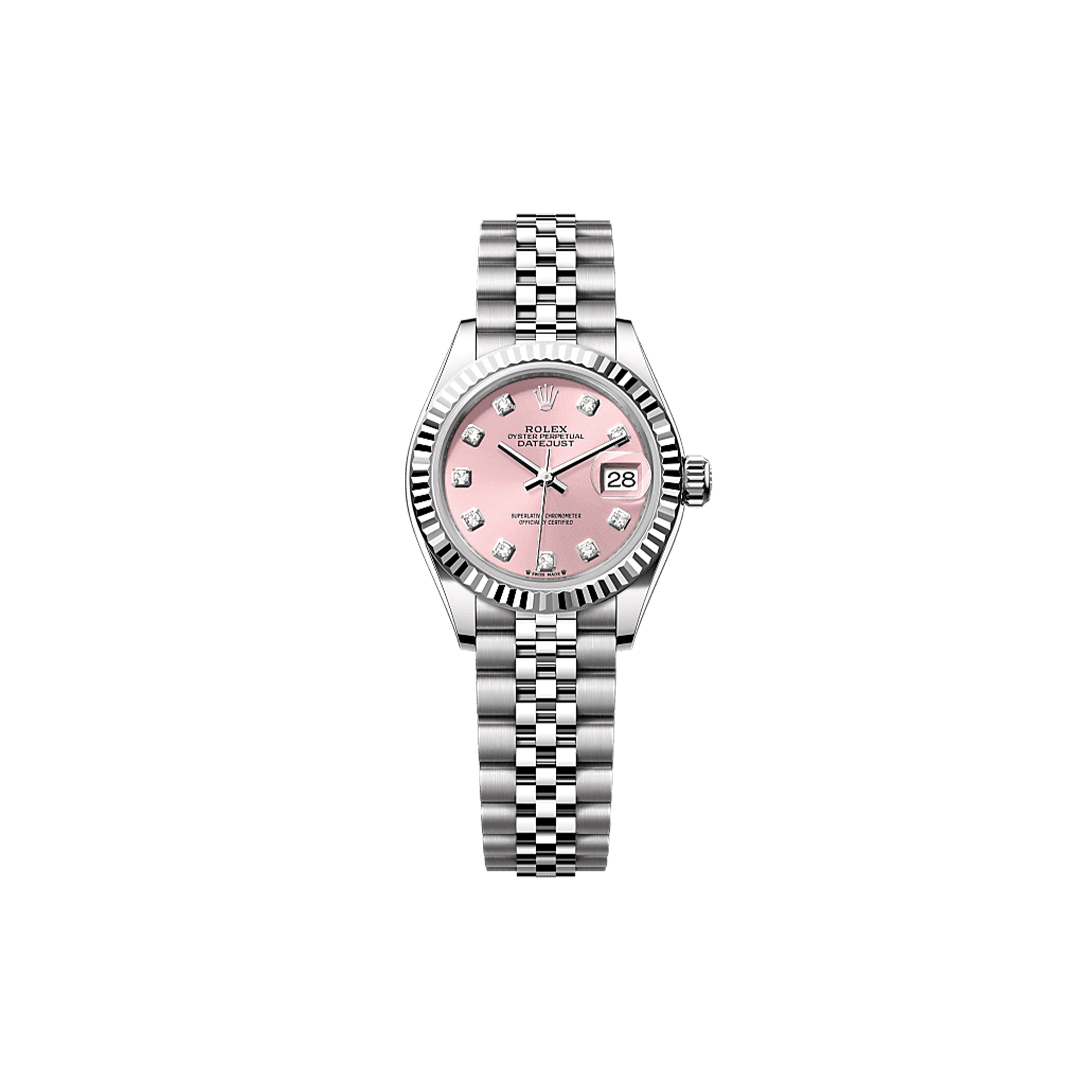 ROLEX LADY-DATEJUST 28 MM, OYSTERSTEEL AND WHITE GOLD WATCH 279174