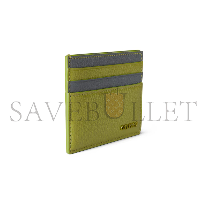 GUCCI BI-COLOR CARD CASE WITH GUCCI LOGO ‎817043AAEGG3743 (10*8cm)