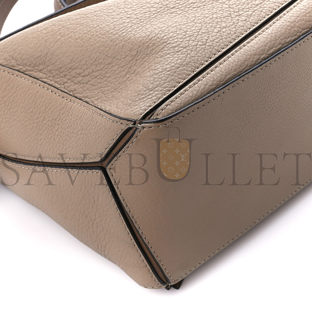 LOEWE GRAINED CALFSKIN SMALL PUZZLE BAG SAND MINK (24*16.5*10.5cm) 