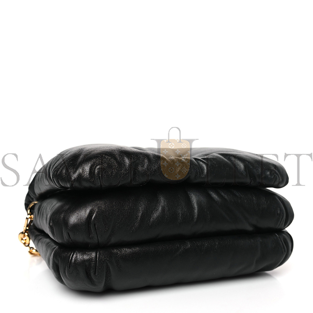 LOEWE LAMBSKIN SMALL GOYA PUFFER BAG BLACK (23*17*10cm)