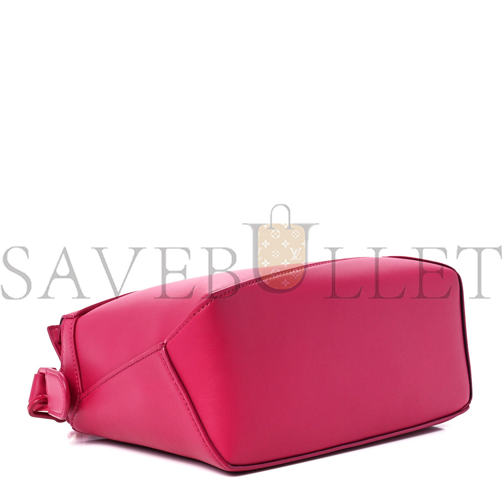 LOEWE SATIN CALFSKIN MONOCHROME SMALL PUZZLE EDGE BAG RUBY RED GLAZE (24*16.5*10.5cm)