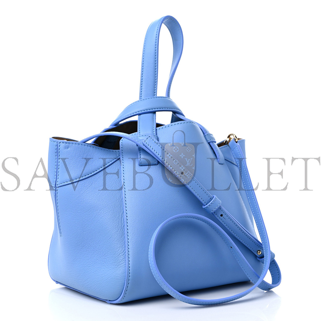 LOEWE CALFSKIN SMALL HAMMOCK NUGGET SHOULDER BAG CELESTINE BLUE (21*20*18cm)